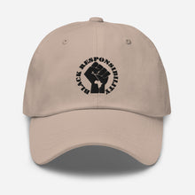 Load image into Gallery viewer, Black Responsibility Dad Hat